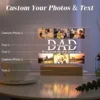 Personalized Custom Photo Text 3D Acrylic Lamp Customized Bedroom NightLight for MOM DAD LOVE Family Birthday Christmas Day Gift 3