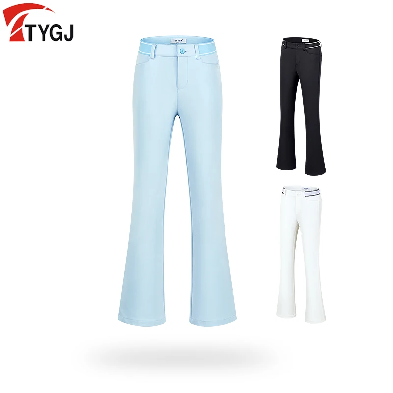 TTYGJ Women Sports Golf Flared Pants Slim Elastic Golf Trousers for Ladies Fast Dry Full Length Sweatpants Female Golfing Wear