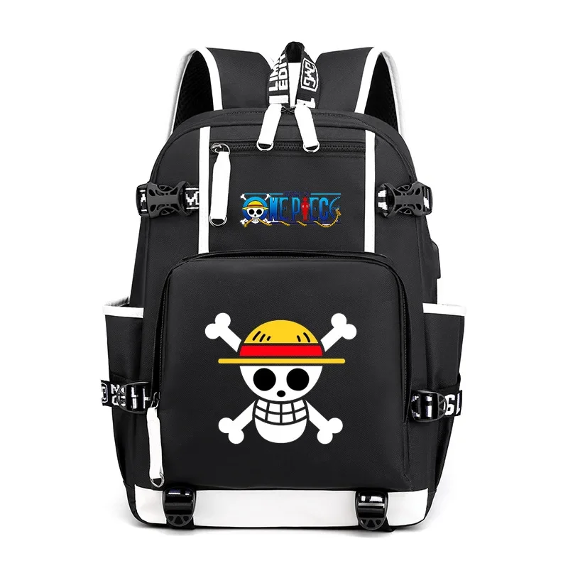 

One Piece Anime Peripheral Ghost School Bag Middle School Student Lightweight Large Capacity Two-dimensional Backpack