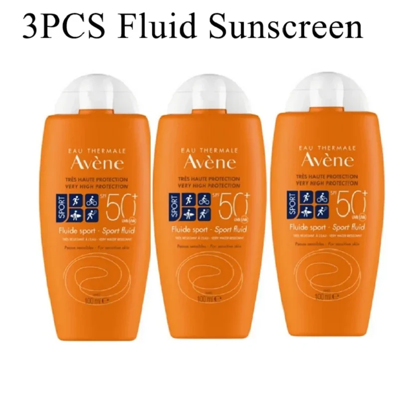 

3PCS Avene Fluide Sunscreen Ultra High Sport Sunscreen 100ml Refreshing Non-greasy Long-lasting Waterproof Smooth Texture