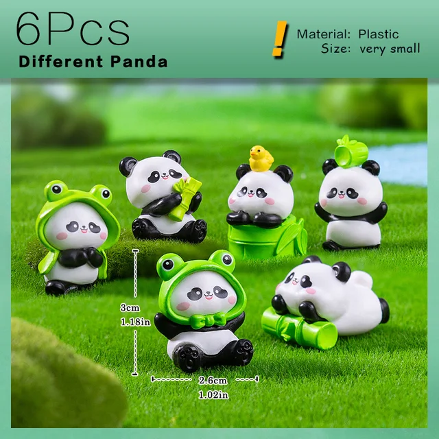 4Pcs New Panda Figurine Diy Home Kawaii Room Decor Miniature Fairy Garden Decoration Accessories Modern Children's Birthday Gift 4 4Pcs New Panda Figurine Diy Home Kawaii Room Decor Miniature Fairy Garden Decoration Accessories Modern Children's Birthday Gift 4