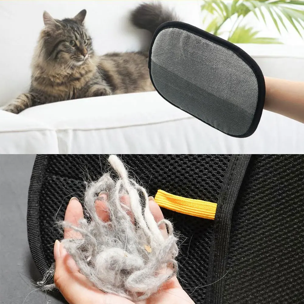 New Pet Grooming Gloves Static Dedusting Brush Pet Hair Remover Brush Removing Dog Cat Hair From Sofa Carpet Clothes 3