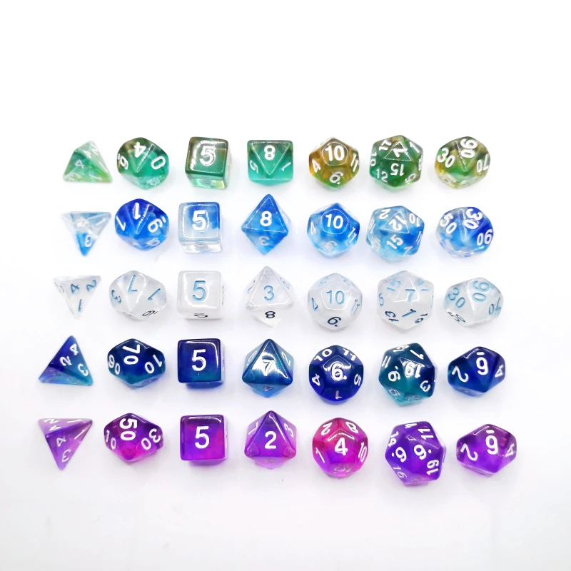 Dice DND Game Dice Rolling Game Set With Pouchs 10 Different Styles Available For Portable Toys DND RPG TRPG Games