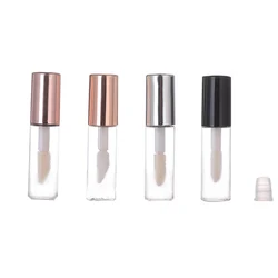 50/100/200pcs 1.2ML Empty Lip Gloss Tube Rose Gold Plastic Refillable Bottles Liquid Lipstick Container Lipgloss Sample Bottle