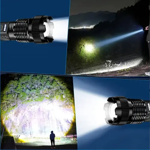 High Power Led Flashlights Very Strong Tactical Torch 6 Modes Rechargeable Camping Fishing Emergency Zoom Lantern - Image 3