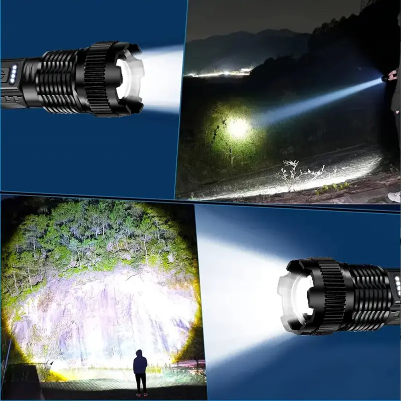 High Power Led Flashlights Very Strong Tactical Torch 6 Modes Rechargeable Camping Fishing Emergency Zoom Lantern - Image 3