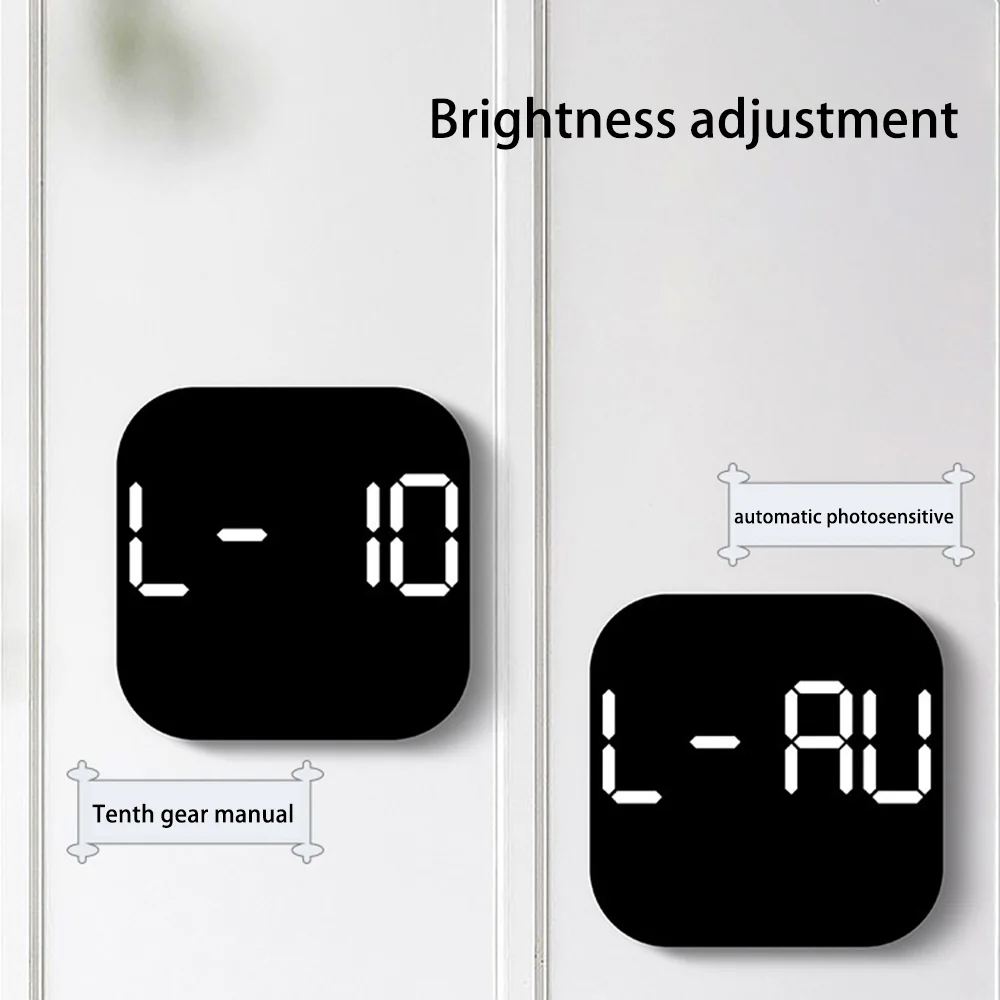 Enhanced LED Digital Wall Clock with Remote and Auto Dimming for Home and Office Spaces