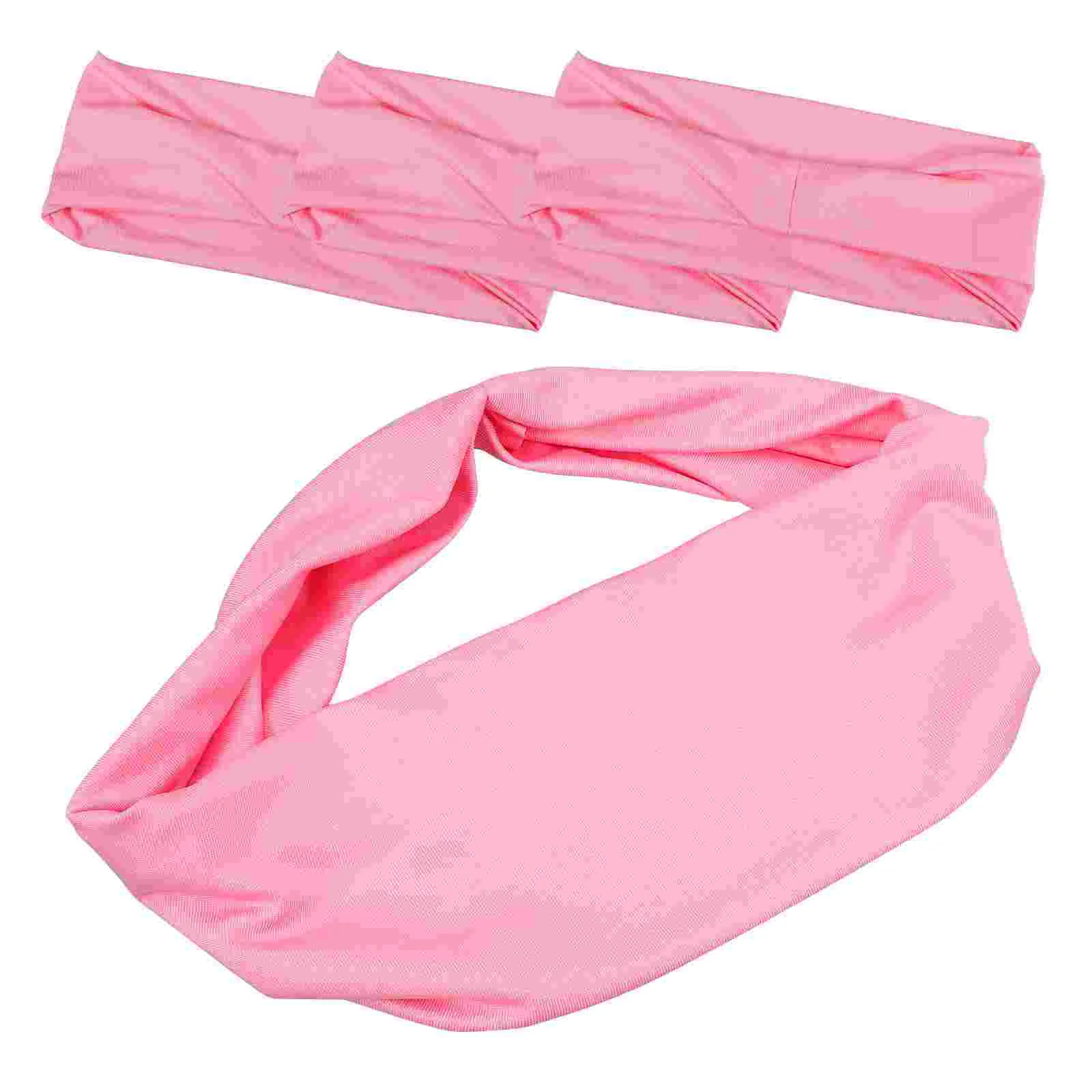 

4 Pcs Universal Running Sweat-absorbent Headband Men Women Bands Cloth Yoga Sweatband