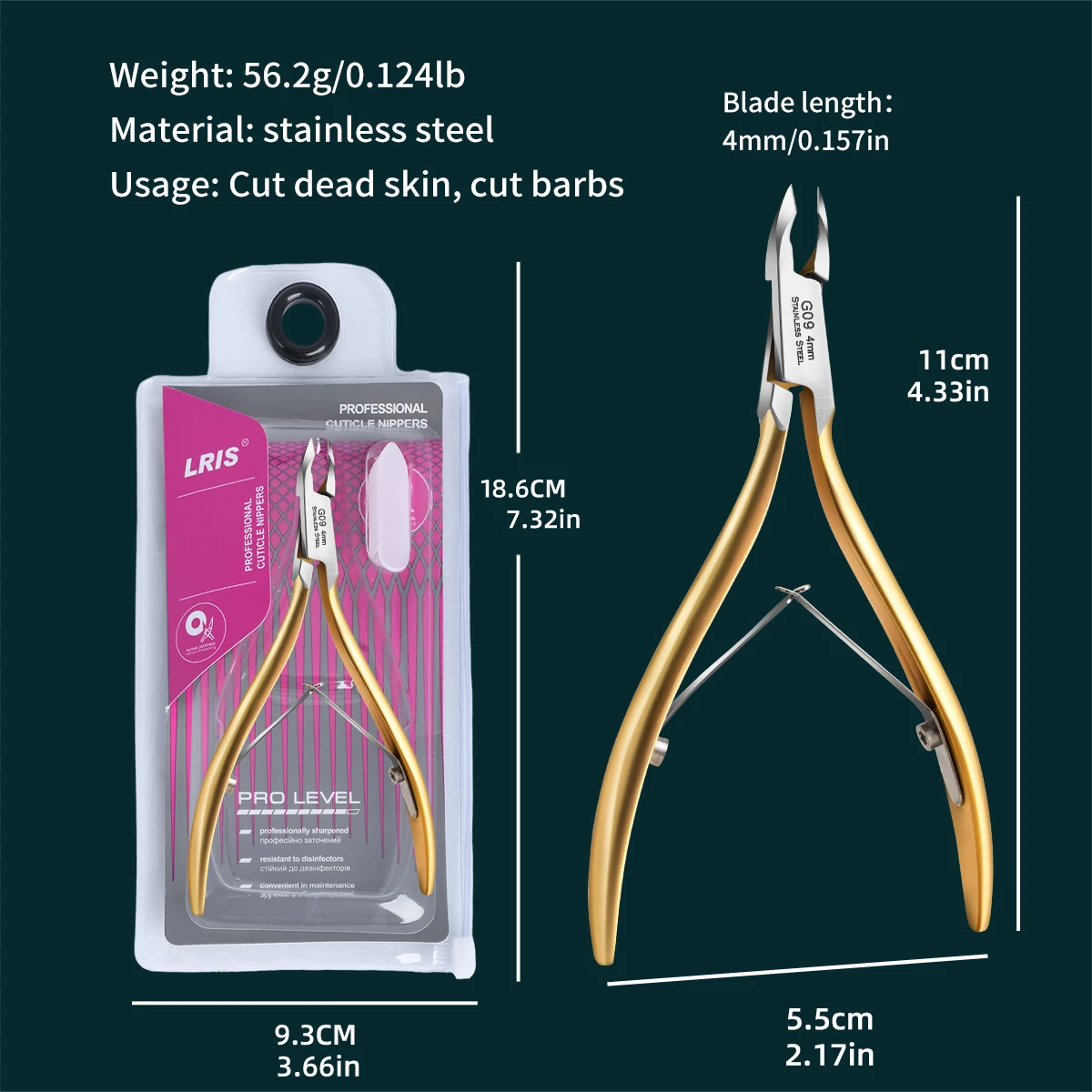 Description Picture 3 of itemGold Dead Skin Scissors Nail Salon Special Exfoliating Dead Skin Pliers Stainless Steel Nail Clipper Barb Scissors
