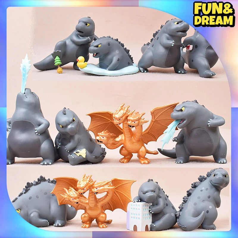 

Фигурки героев мультфильма Godzilla, фигурки героев мультфильмов, фигурки героев мультфильмов, игрушки для детей, украшение комнаты