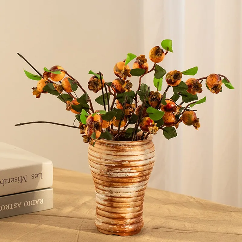 CAPIRON Rustic Ceramic Vase Textured Pottery Centerpieces Kitchen Bathroom Mantel Bedroom Living Room Home Decoration Objects 5