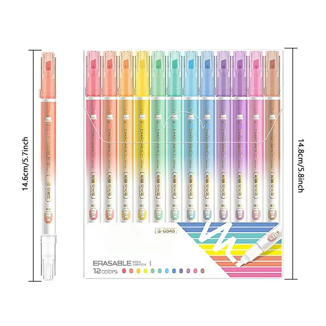 Tofficu 10 Uds. Resaltadores borrables Coloridos Resaltadores Líquidos  Resaltadores Coloridos Resaltadores de Colores Marcadores de Rotuladores