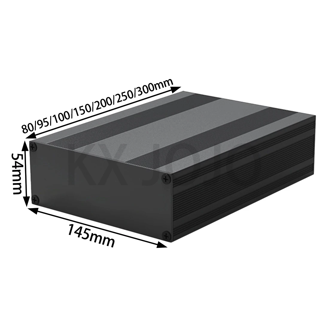 Caixa Elétrica Dividida Gabinete de Alumínio tipo Separado Placa de Circuito Faça Você Mesmo Prata ou Preto 145x54x80 mm 95 mm 100 mm 150 mm 200 mm 250 mm 300 Milímetros
