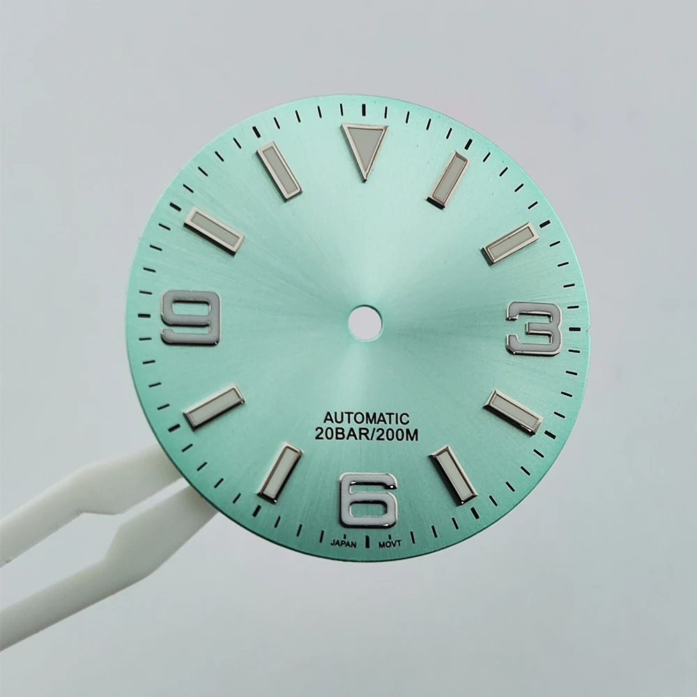 Green Luminous Watch Dial 28.5mm - Stylish Modified Watch Accessories