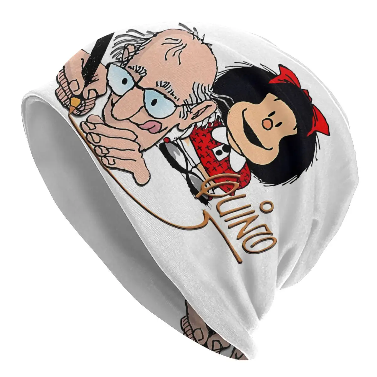 

Bonnet Hats Mafalda Cartoon Men Women's Quino Comics Thin Cap Hip Hop Skullies Beanies Caps