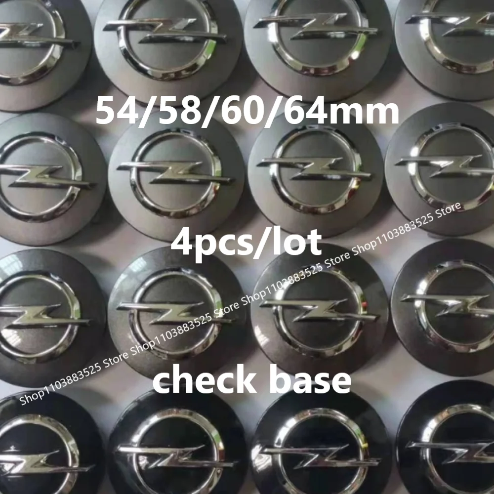 4pcs 64/60/58/54mm Car Wheel Center Hub Caps for Opel Corsa C D E F A B Gsi Turbo Cors OPC Line Hubcap Accessories