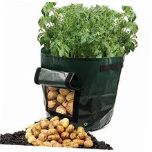 

Useful Potato Grow Bag PE Vegetable Onion Plant Bag with Handle Thickened Garden Carrot Taro Peanut Growing Bag Garden Decor