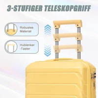 Ensemble de valises HOUSE SPOLE ABS avec serrure à combinaison et roulettes pivotantes à 360 degrés, avec trousse de toilette 6