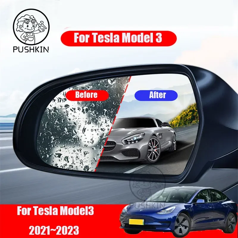 

Car Rainproof Film Anti Fog Car Sticker Car Mirror Window Clear Waterproof Auto Sticker Accessories For Tesla Model 3