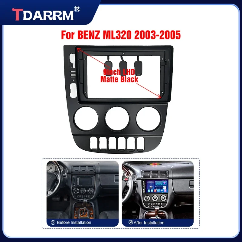 For Benz ML ML320 M-Class W163 1998-2008 9'' Car Frame Fascia