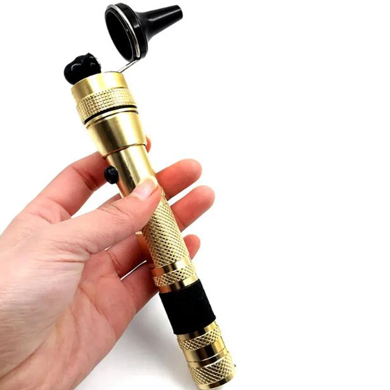Stainless steel mining tool hand grips the ear mirror professional ears ear lamp ear endoscopic hand flashlight gathers  ligh
