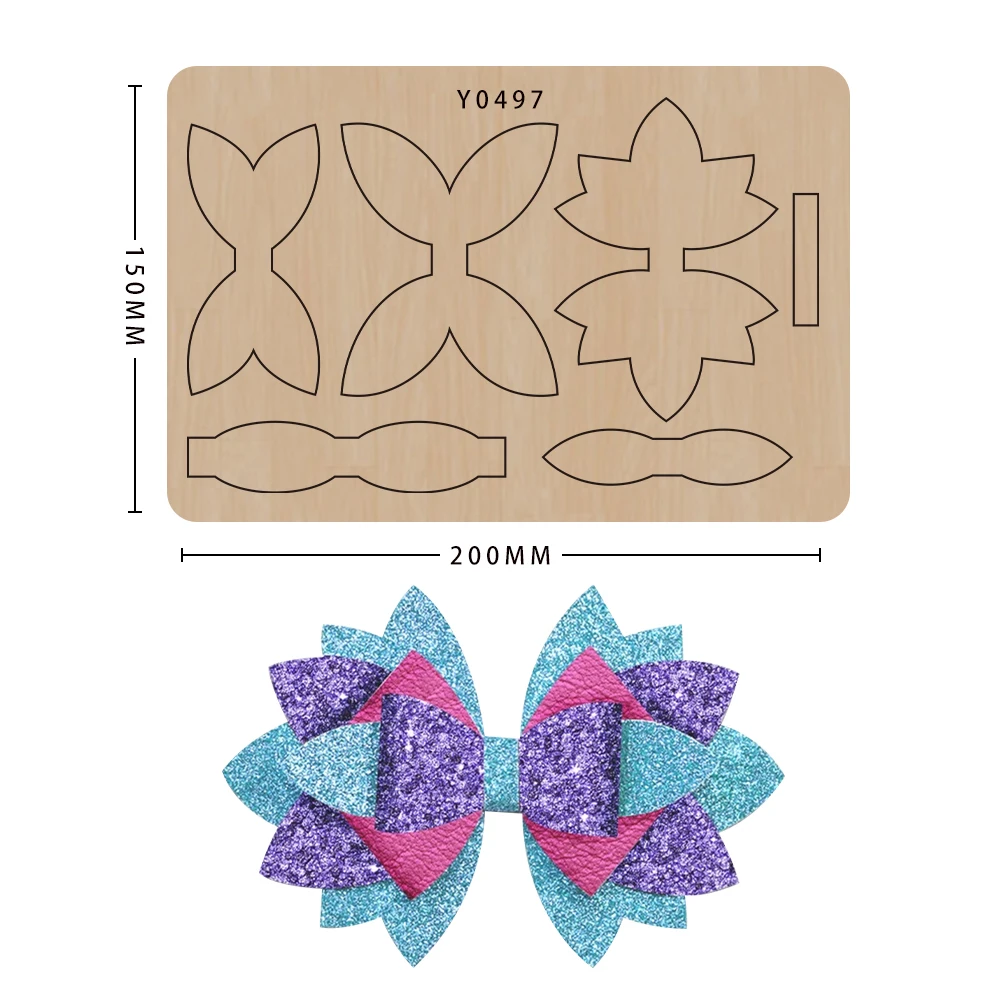 New Bow Cutting Dies DIY Handcraft Wood Die Cutter Suitable for Common