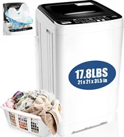 Portable Washing Machine 17.8Lbs Capacity Portable Washer 2.3 Cu.ft Full-Automatic Compact Laundry Washer With Drain Pump 1