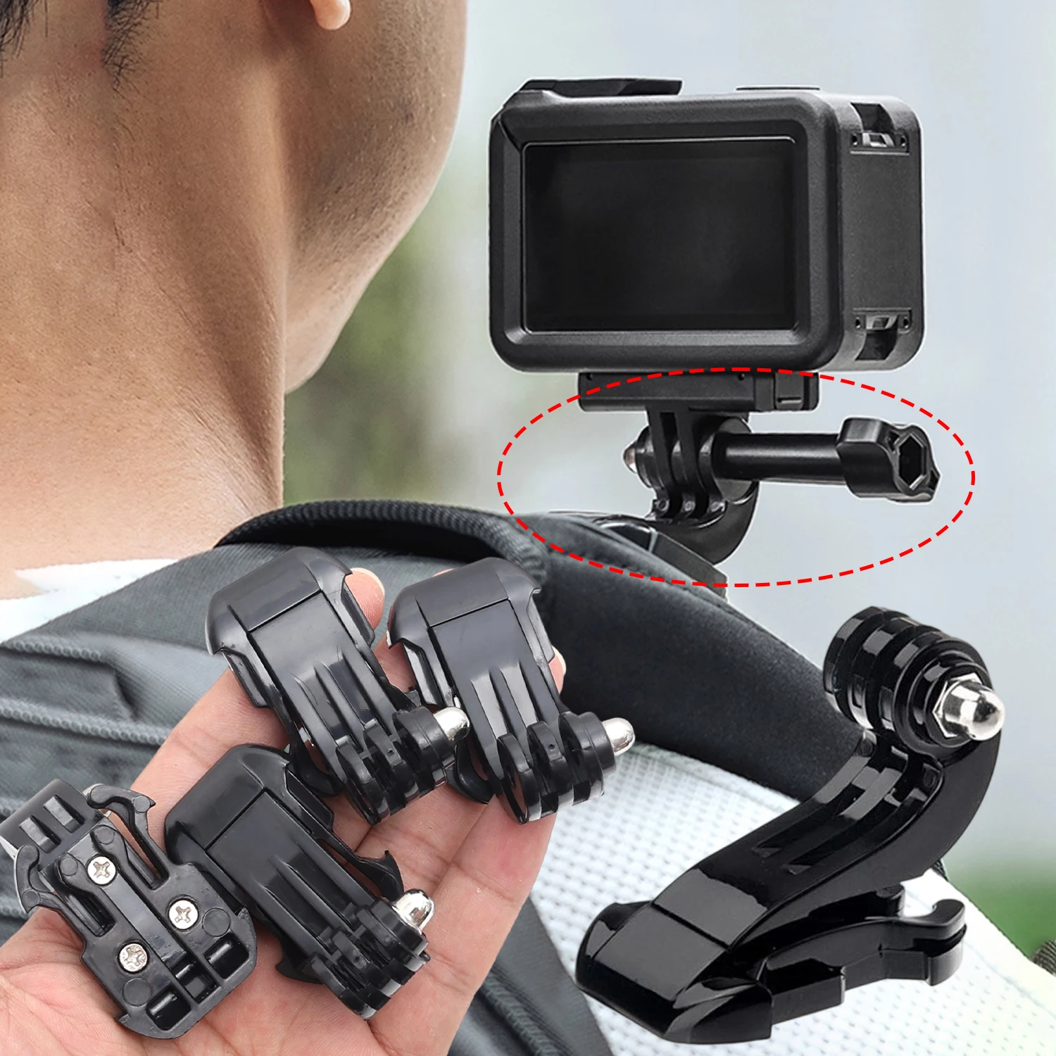 Ensemble de six coques de protection en silicone pour caméras d'action, couleurs variées.