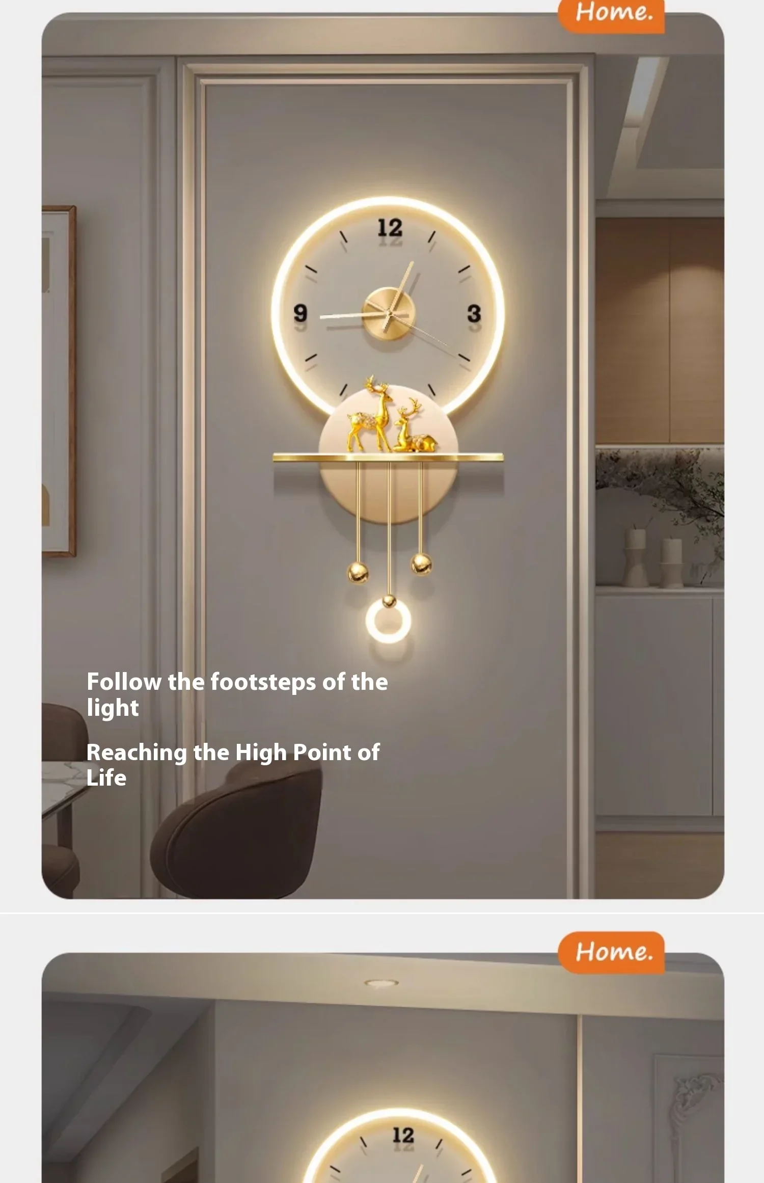 Led Luxury Clock Wall Art Mural Modern Creative Fashion Large Mechanism Interior Cute Wall Watch Minimalist Wanduhr Home Decor