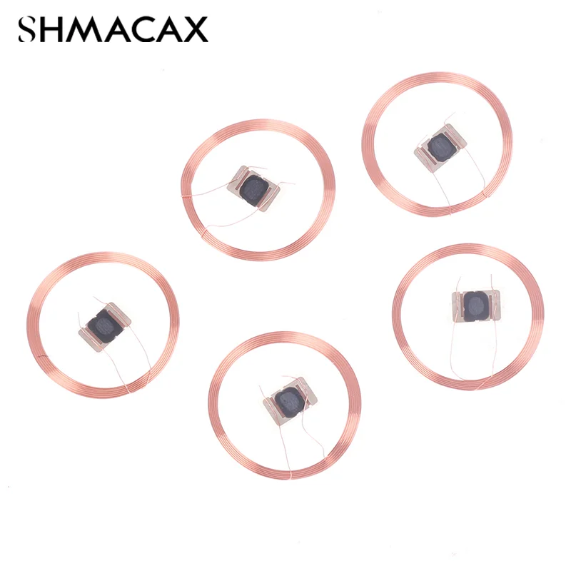 5pcs 21.6mm 13.56MHZ UID IC Card ID Rewritable Changeable Chip Keyfob RFID Self-adhesive coil