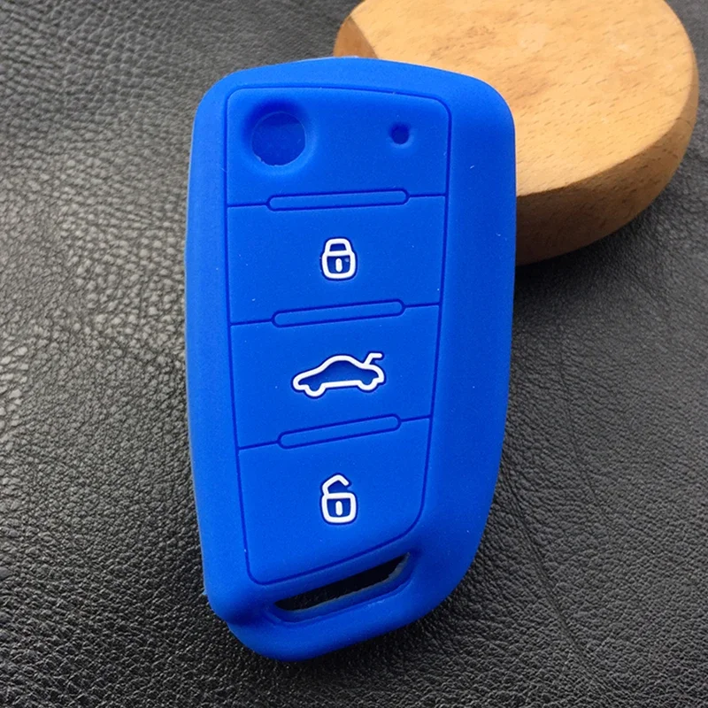 Key Case Cover Key Case Silicone Car Key Cover Case For JAC S2 Refine S3 S4 S5 S7 R3 A5 3button key Accessories