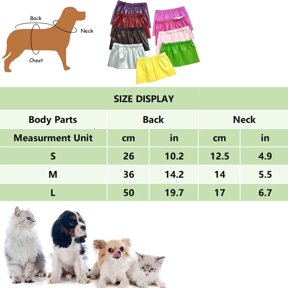1 Dollar Limited Time Sale Pet Multi-Color Leather Skirt Small Medium Dog Wear Cute Pet Clothing