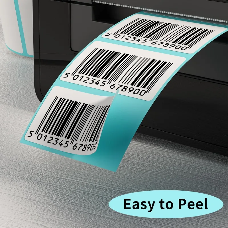 Thermal Labels 20/30/40/50 White Blank Thermal Printer Labels SKU Barcode Labels, Self-Adhesive Address Shipping Labels Stickers