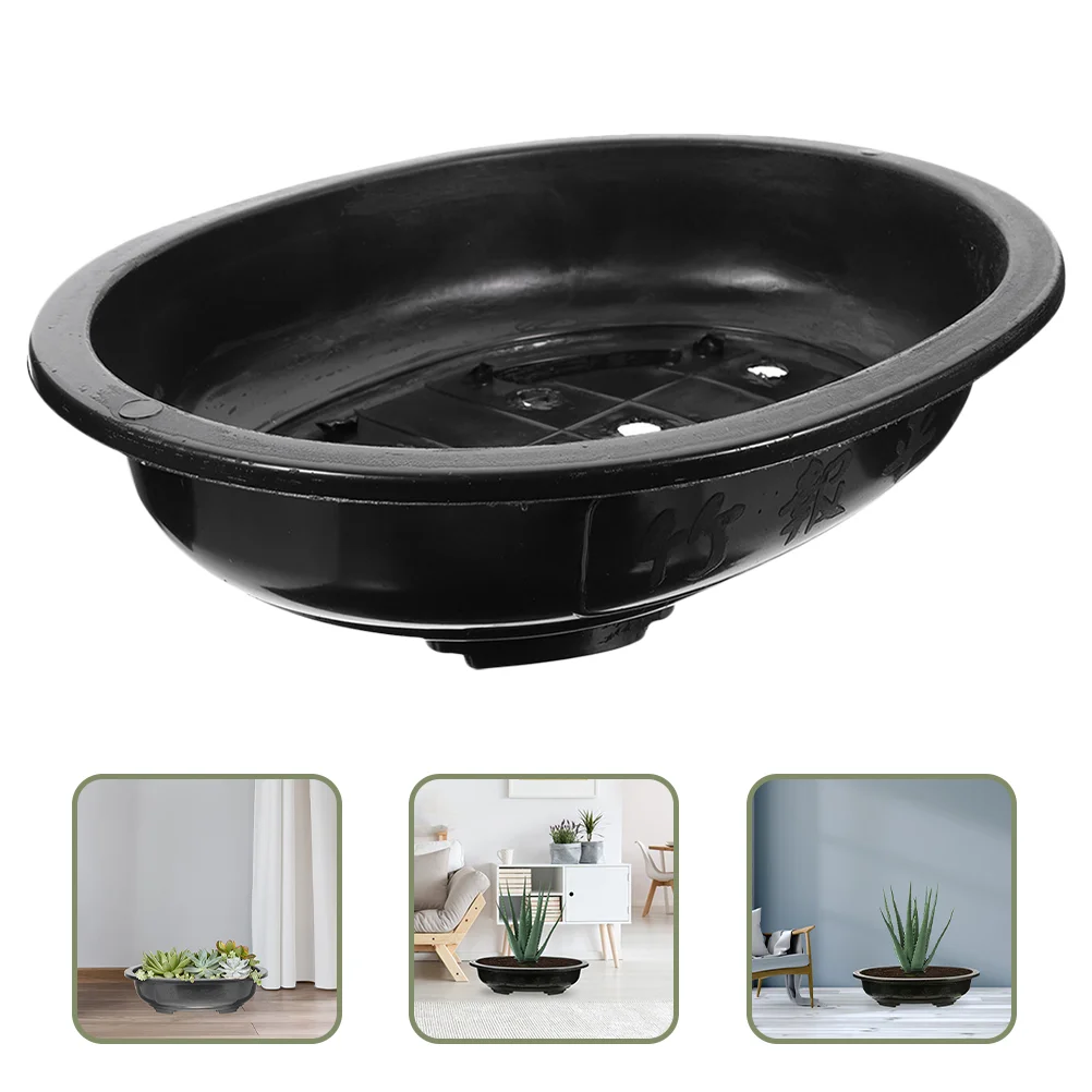 

4 Pcs Flowerpot Large Plastic Planter Office Bonsai Gardening Bed Household Planting Holder