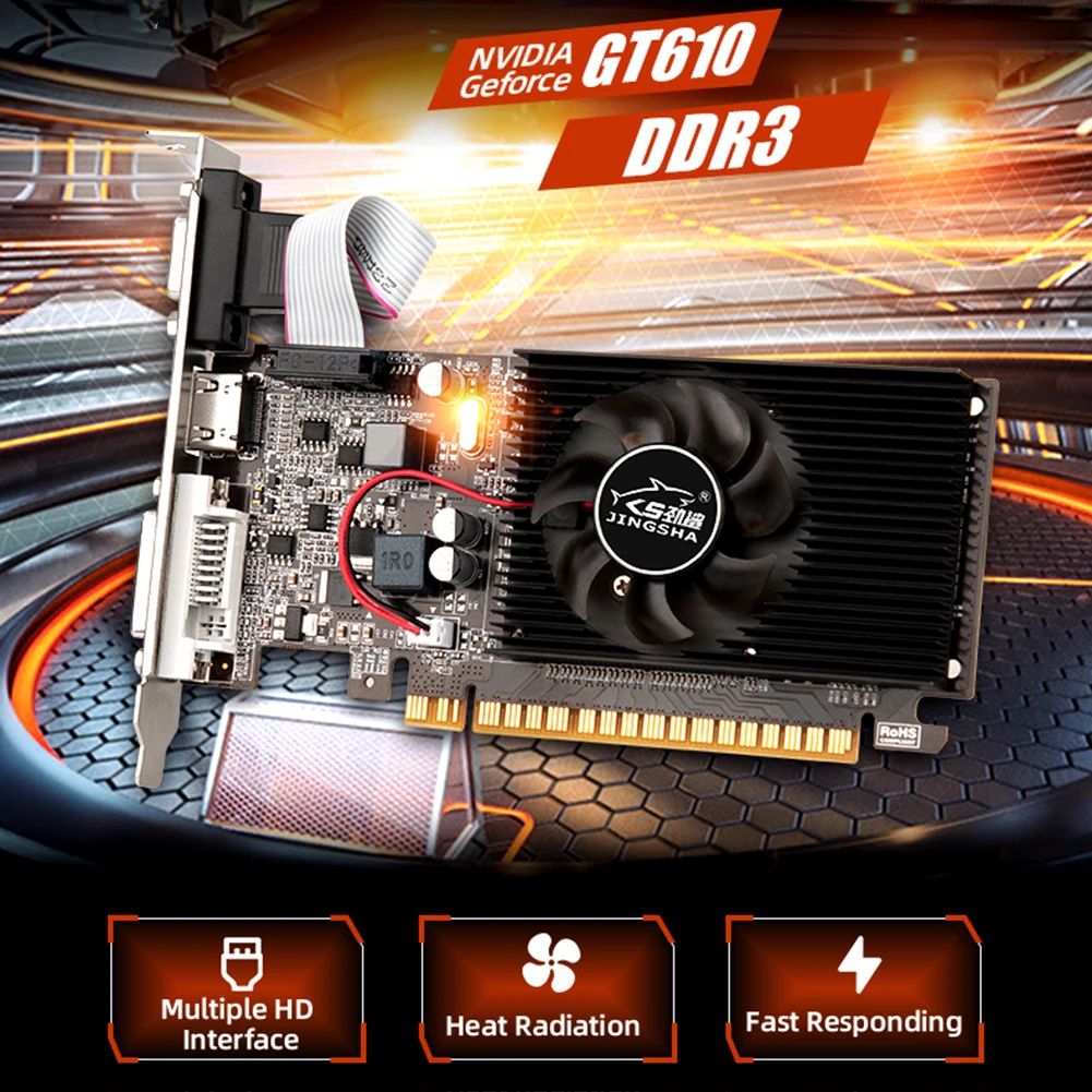 NVIDIA GeForce GT610 2GB ファンレス PCIe DDR3 NVIDIA GeForce GT610 2GB ファンレス PCIe DDR3
