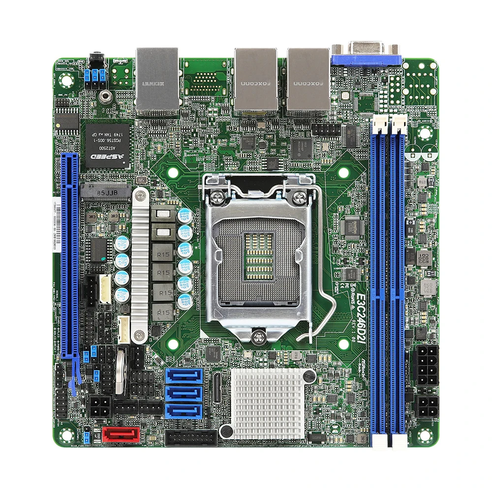 E3C246D2I Server Motherboard For ASRock LGA1151 DDR4 Support E-2100/E2200 High Quality 4 E3C246D2I Server Motherboard For ASRock LGA1151 DDR4 Support E-2100/E2200 High Quality - Image 2