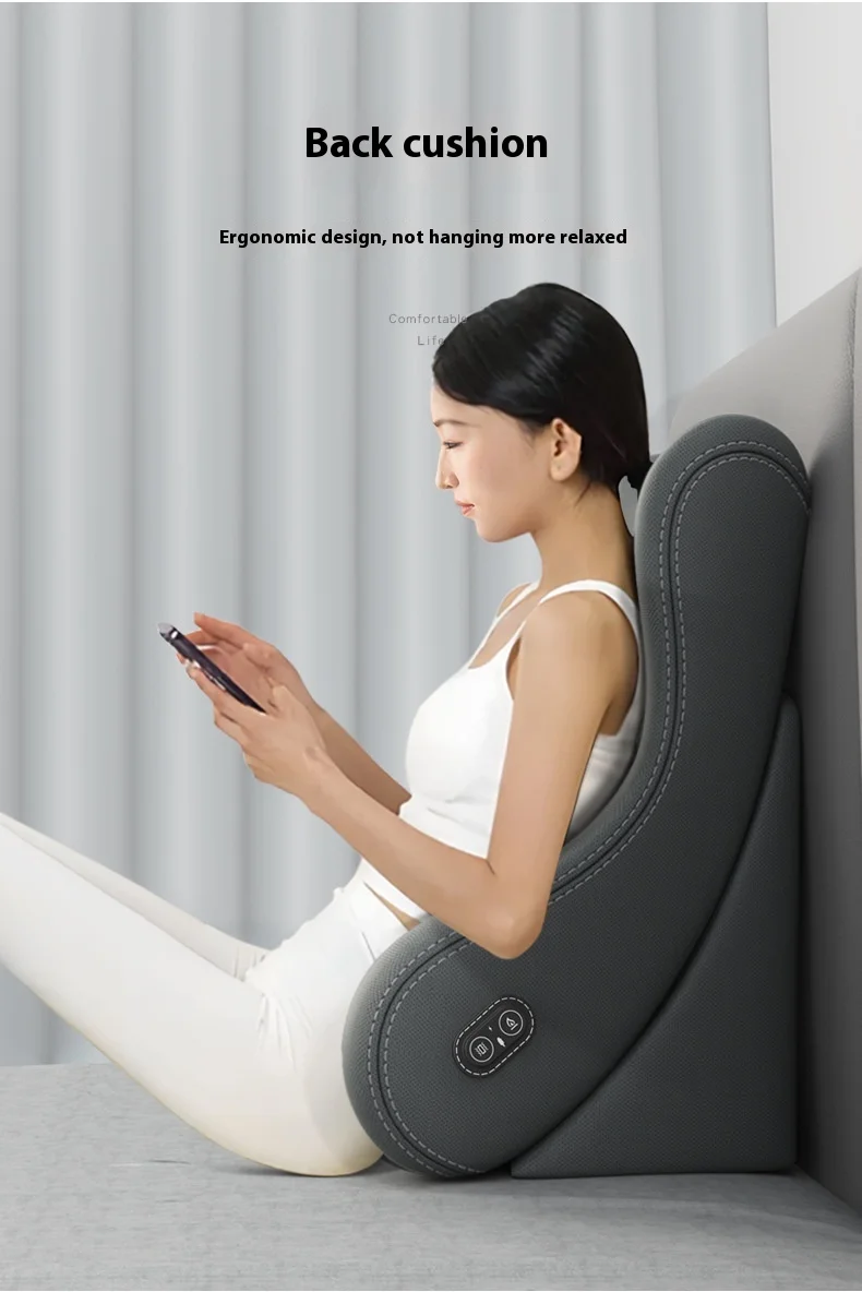 Adjustable Heating & Massage Back Support Pillow