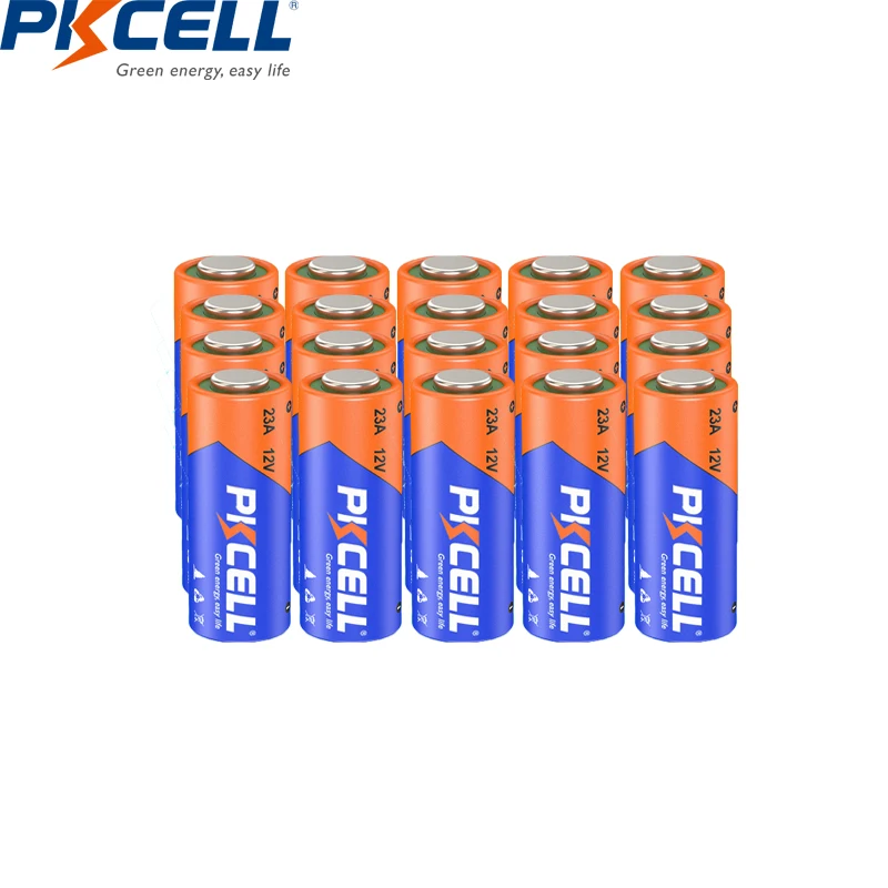 20PC PKCELL 23A 12V Alkaline Dry Battery E 21/23 A23 23G A MN21 for doorbell Car Alarm Walkman Car Remote Control Batteries