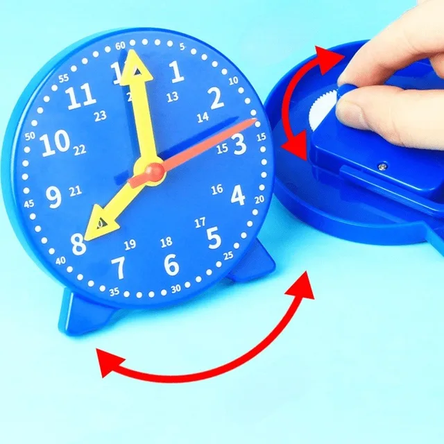 Montessori Teaching Aids Clock Educational Hour Minute Second Cognition Colorful Clocks Toys Three-needle Linkage Detachable Toy 5