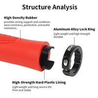 BUCKLOS poignées de guidon de vélo poignées de vélo ergonomiques poignée de vélo verrouillable en caoutchouc poignée de vélo antidérapante couverture pièces de vélo 3