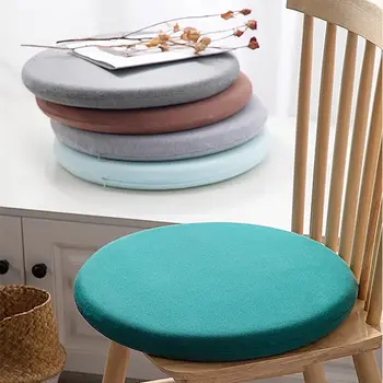 Coussin de siège en mousse à mémoire de forme, antidérapant, doux, solide, rond, Futon, chaise de bureau, siège de Bar, tabouret, 30/35/40cm 1