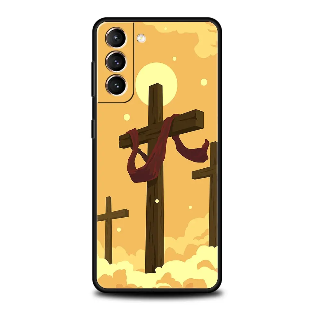 Faith Christian Religious Jesus Clear Phone Case - Black Cover