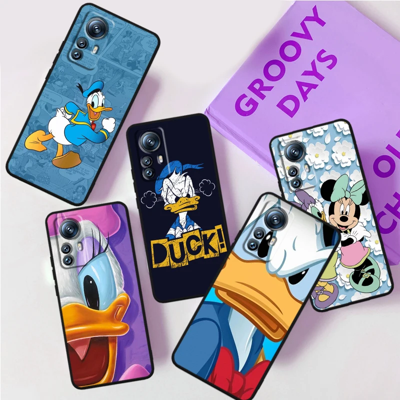 

Cute Cartoon Donald Duck For Xiaomi Mi 13 12T 12 11T 11i 11 A3 10T 10 CC9E 9 Pro Lite Ultra 5G Black Phone Case