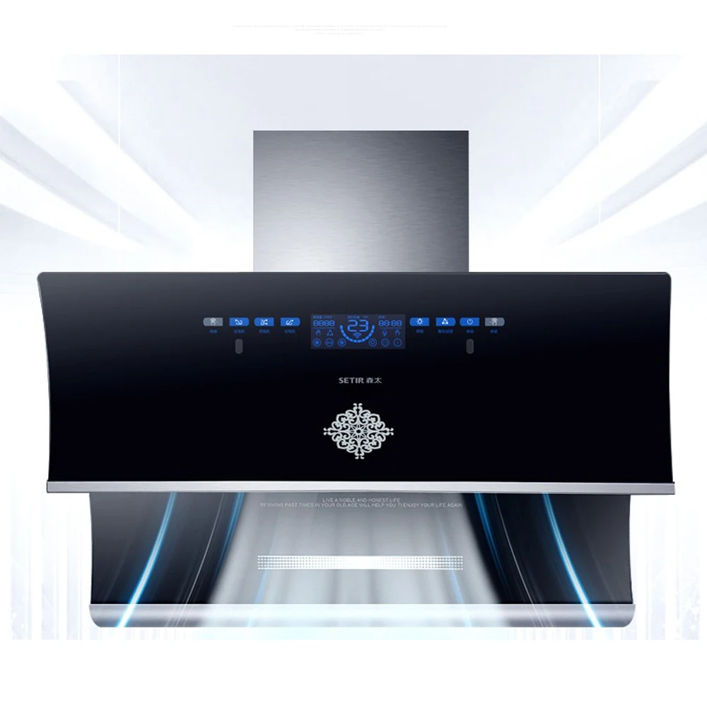 900mm Kitchen Range Hood Extractor Hood Household Side Suction Exhaust Host Range Automatic Cleaning Exhaust