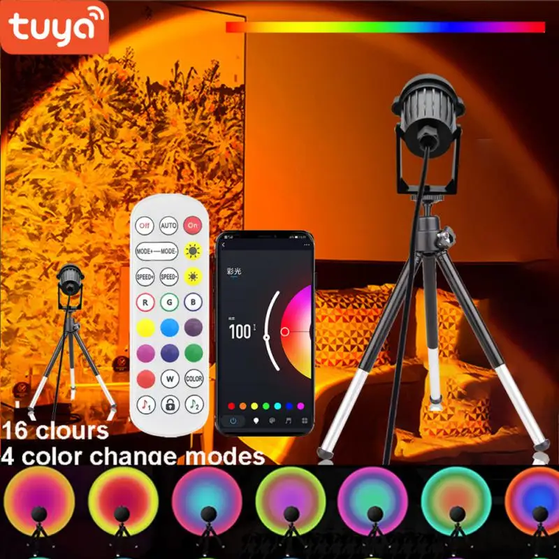 Sunset Lamp Projector RGB Led Night Light Tuya Smart APP Remote Control