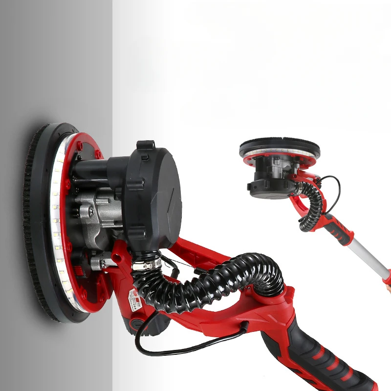 Multifunctional Wall Sander Wall Putty Grinder Sandpaper Machine Telescopic Long Pole Grinding Machine with Light