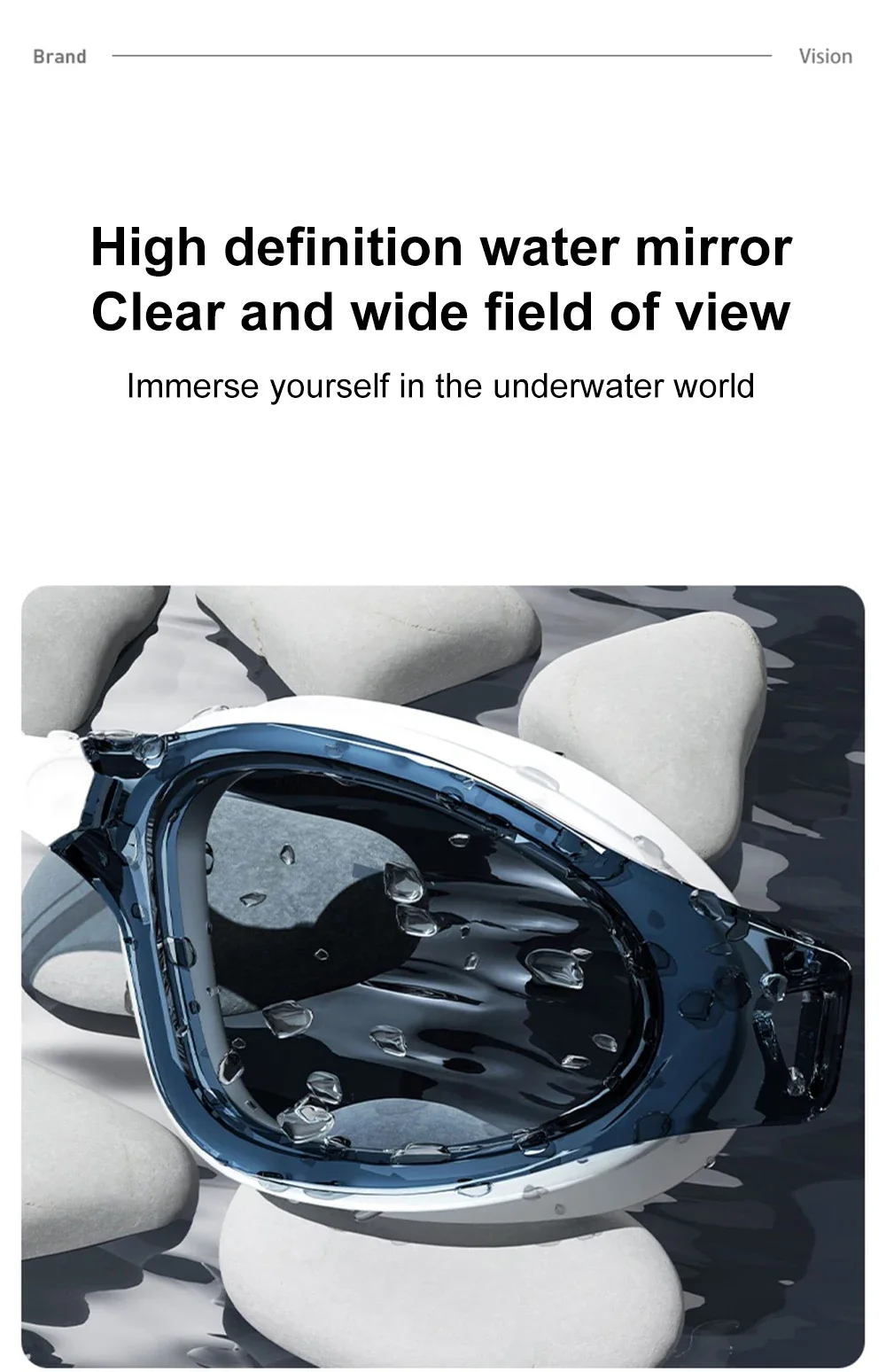 YUKE Swimming Goggles Professional Waterproof Anti Fog UV Swim Eyewear Swimming Pool Water Sports Glasses for Men Women 4