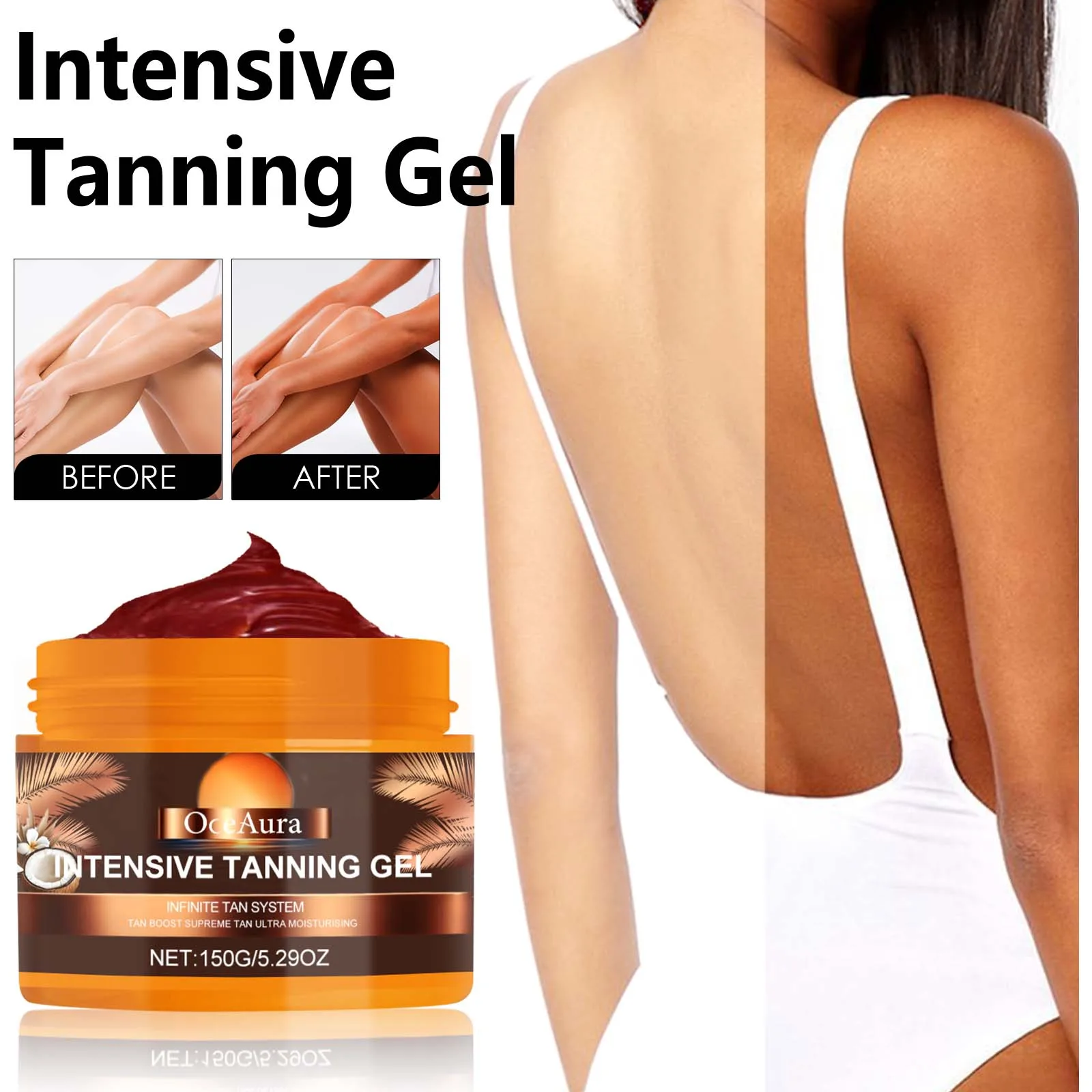 Carroten Tanning Gel Accelerate dark skin Enhance melanin Tan accelerator Cream Long lasting hydrating Sunless Tanning Products