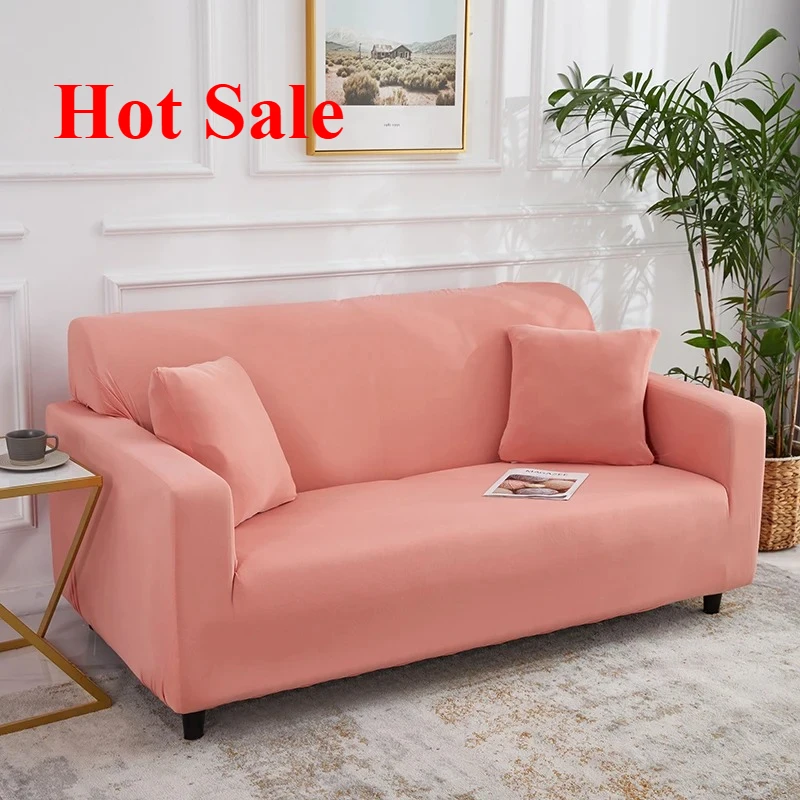 Sofa Cover Stretch Milk Silk Fabric Couch Covers for Living Room Sectional Corner Settee Slipcovers 1PC