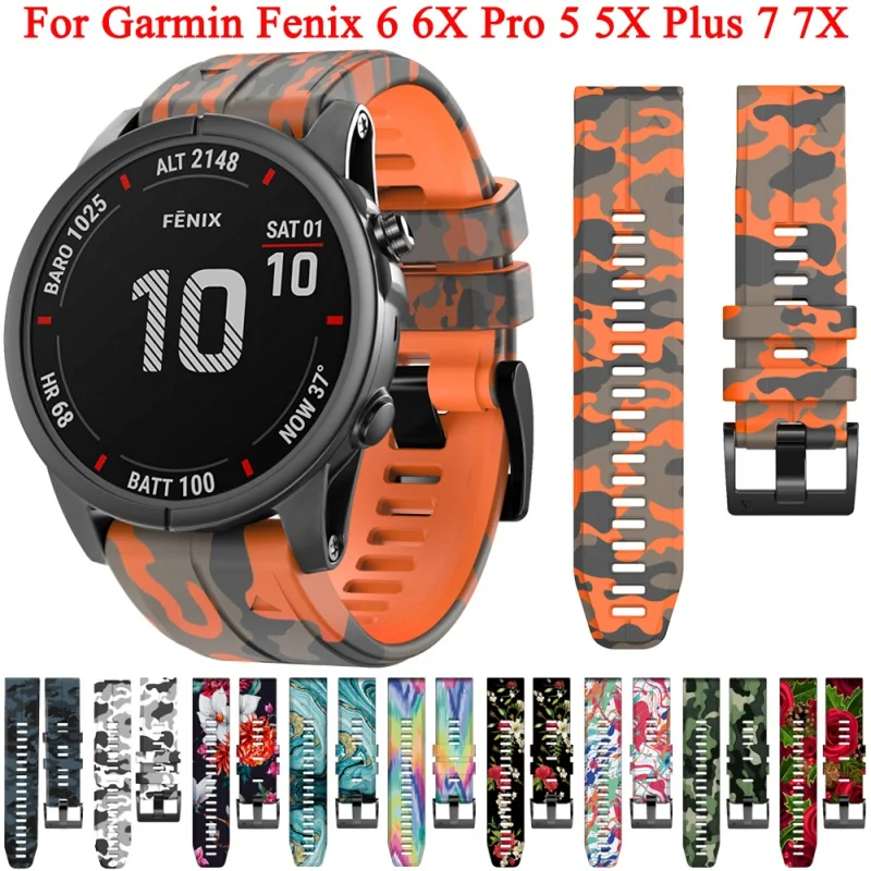 

Ремешок сменный для смарт-часов Garmin Fenix 6 6X Pro 5 5X 7 7X Plus 3 3HR 945 Epix, 22 26 мм